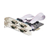 StarTech.com 4-Port Serial PCIe Card, Quad-Port PCI Express to RS232/RS422/RS485 (DB9) Serial Card, Low-Profile Bracket Incl., 16C1050 UART, Windows/Linux, TAA Compliant - Level-4 ESD Protection