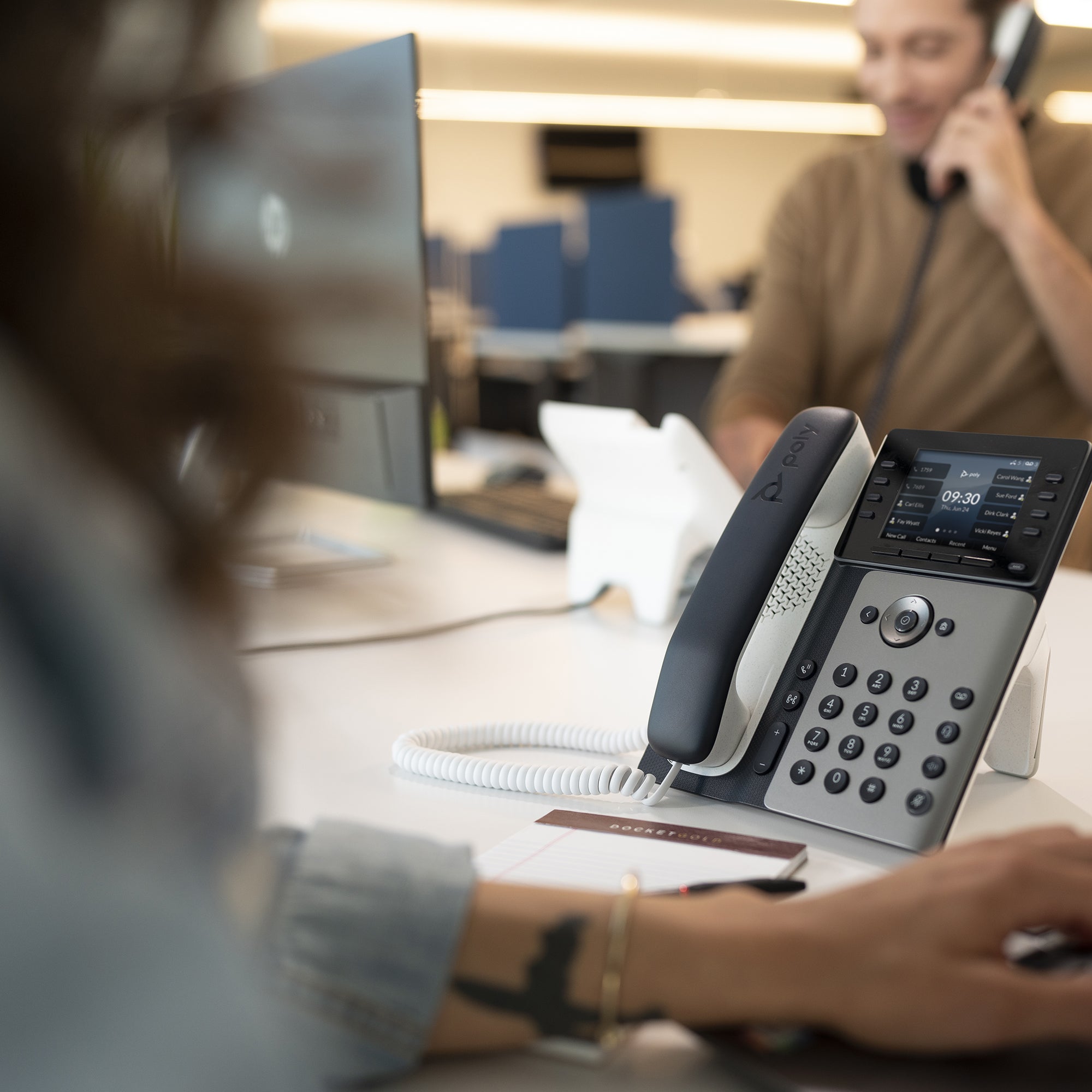 Poly Edge E350 IP Phone and PoE-enabled