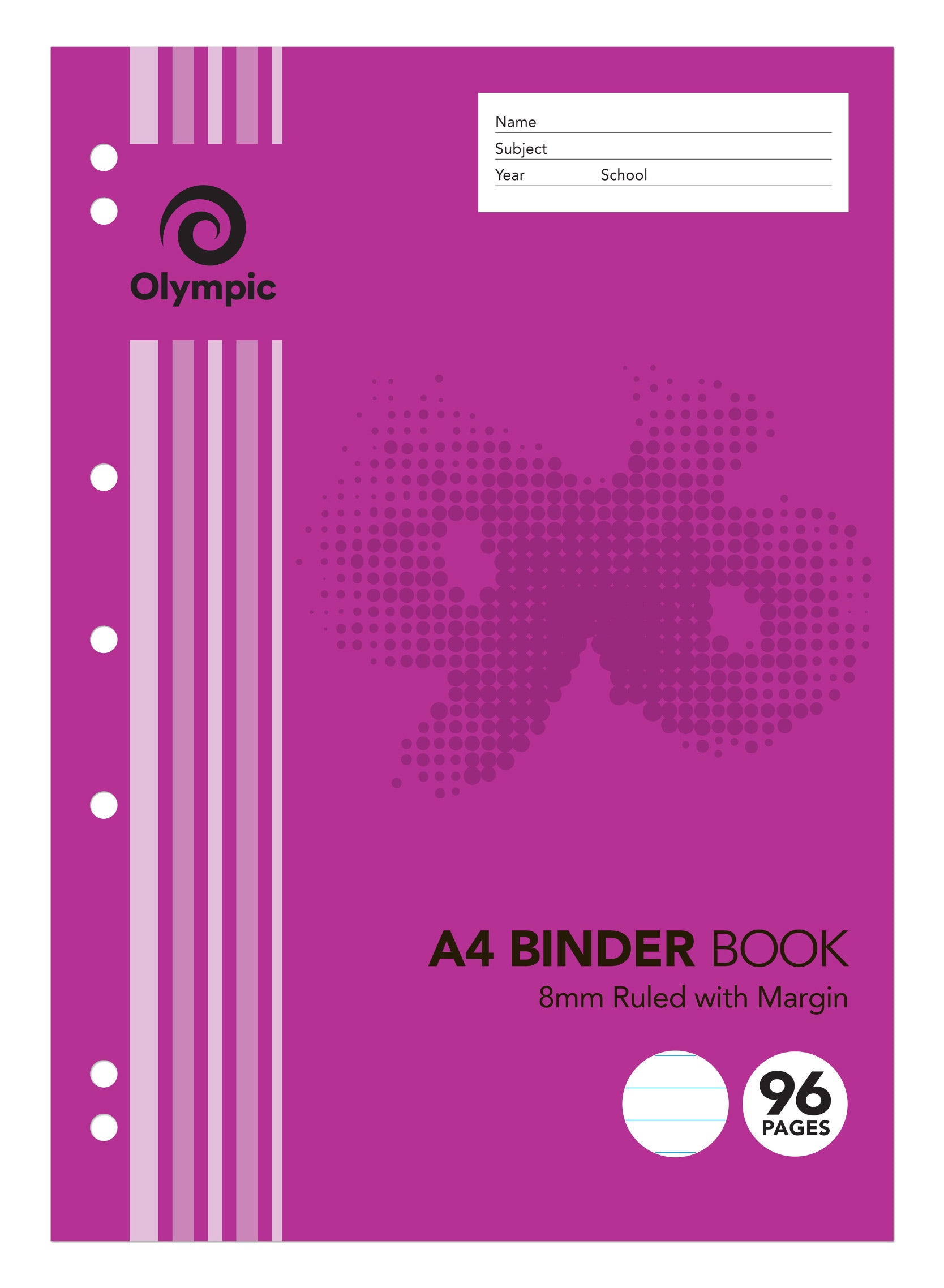Olympic Binder Book A4 8mm Ruled 96-page (Pack 10)