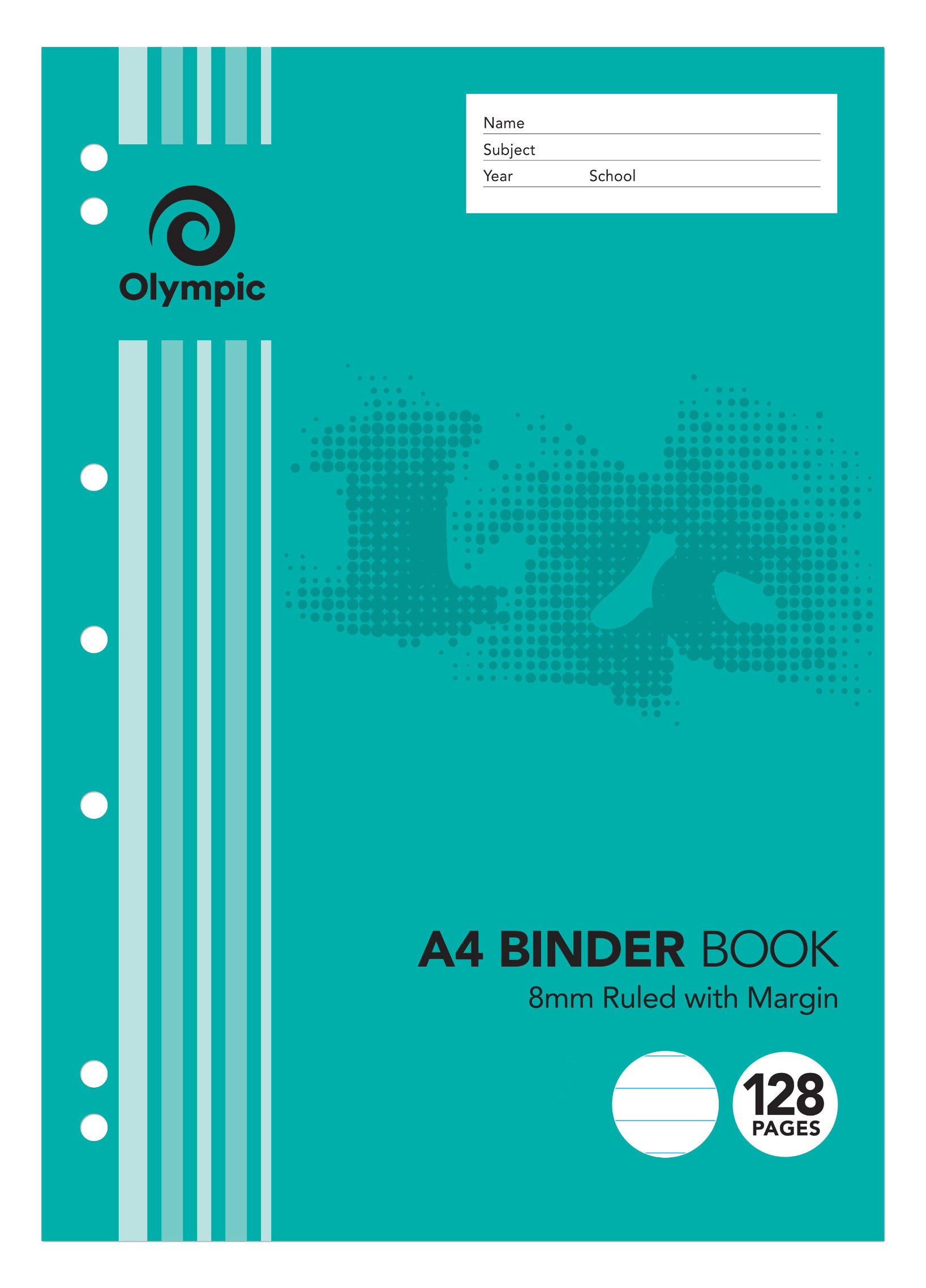 Olympic Binder Book A4 8mm Ruled 128-page (Pack 10)