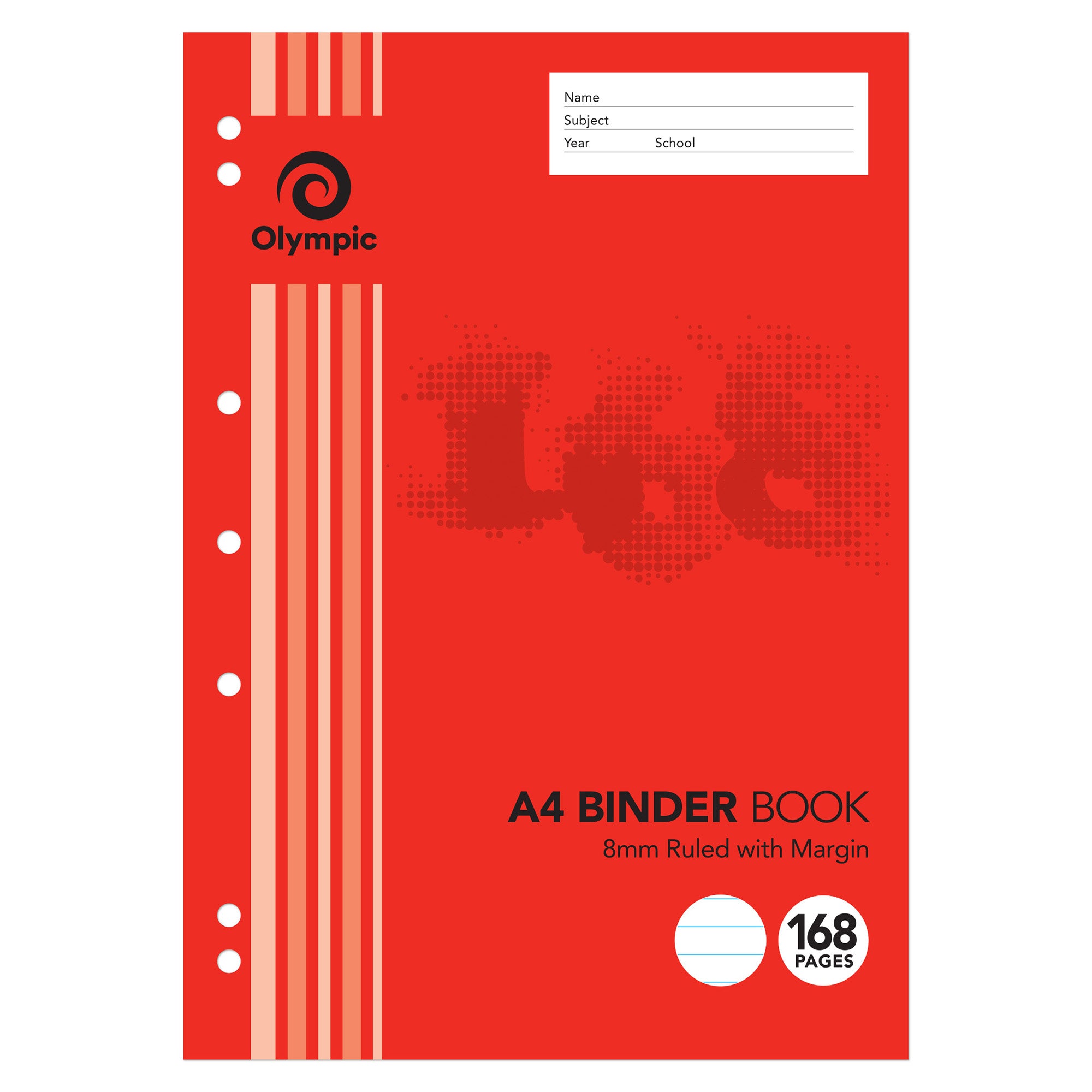 Olympic Binder Book A4 8mm Ruled 168-page (Pack 10)