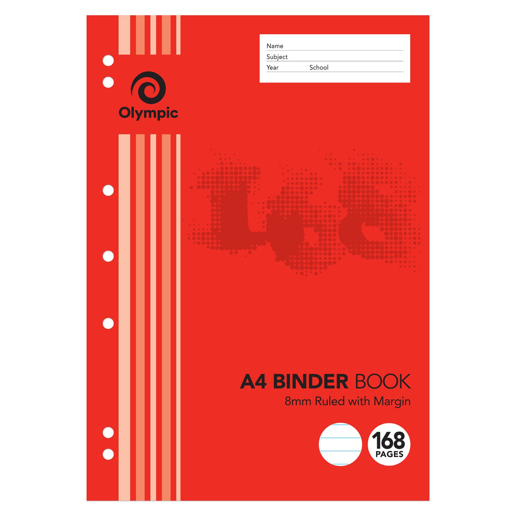 Olympic Binder Book A4 8mm Ruled 168-page (Pack 10)