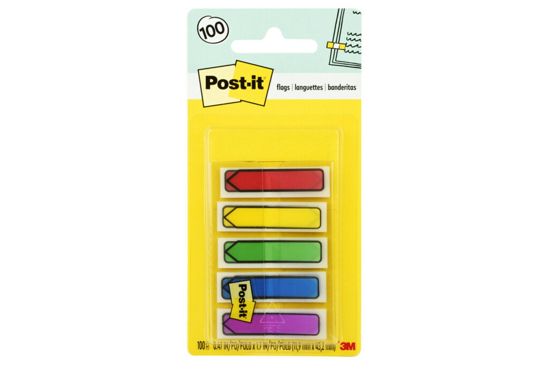 3M Flags 684-ARR1 Arrow Assorted Colours PK100 (Each)