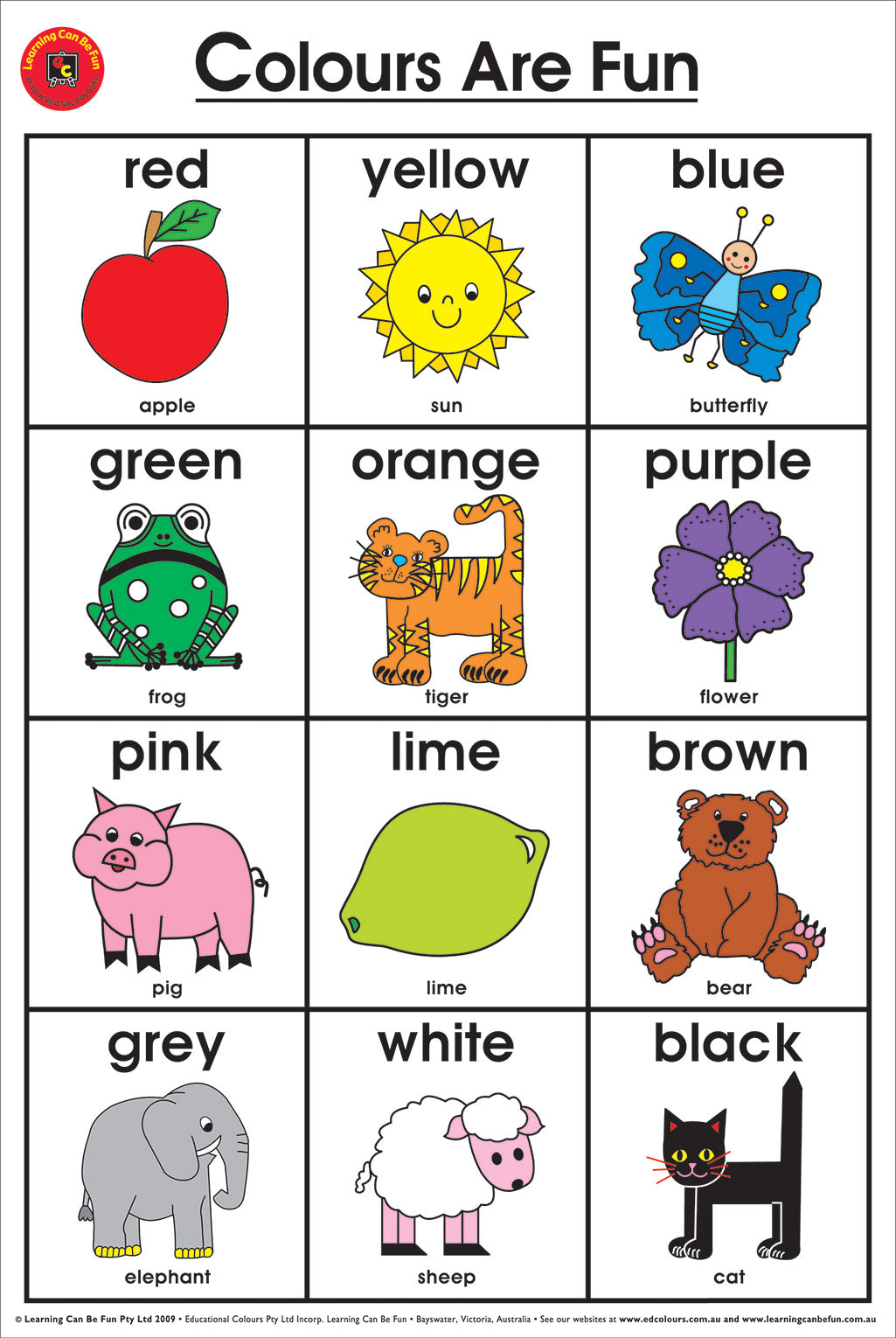 Edvantage Poster Laminated Colours Are Fun 50 X 74cm (Each)