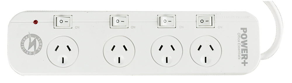 Powerboard 4 Outlet With Indiv SWITCH/OVERLOAD PROTECTION/MASTER Switch (Each)