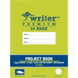 Writer Project Book Premium 64-page PLAIN/24mm Dotted Thirds + Margin Clouds (Each)