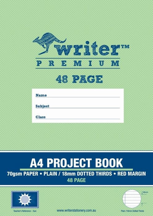 Writer Project Book Premium A4 48-page PLAIN/18mm Dotted Thirds Sun (Each)