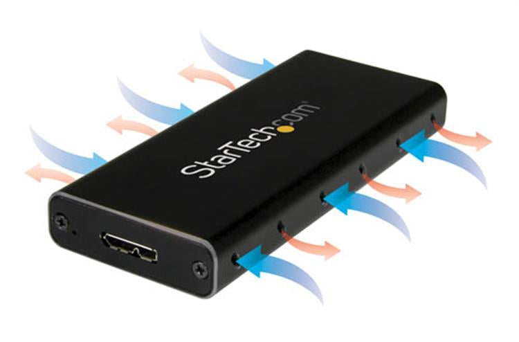 StarTech.com USB 3.1 (10Gbps) mSATA Drive Enclosure - Aluminum