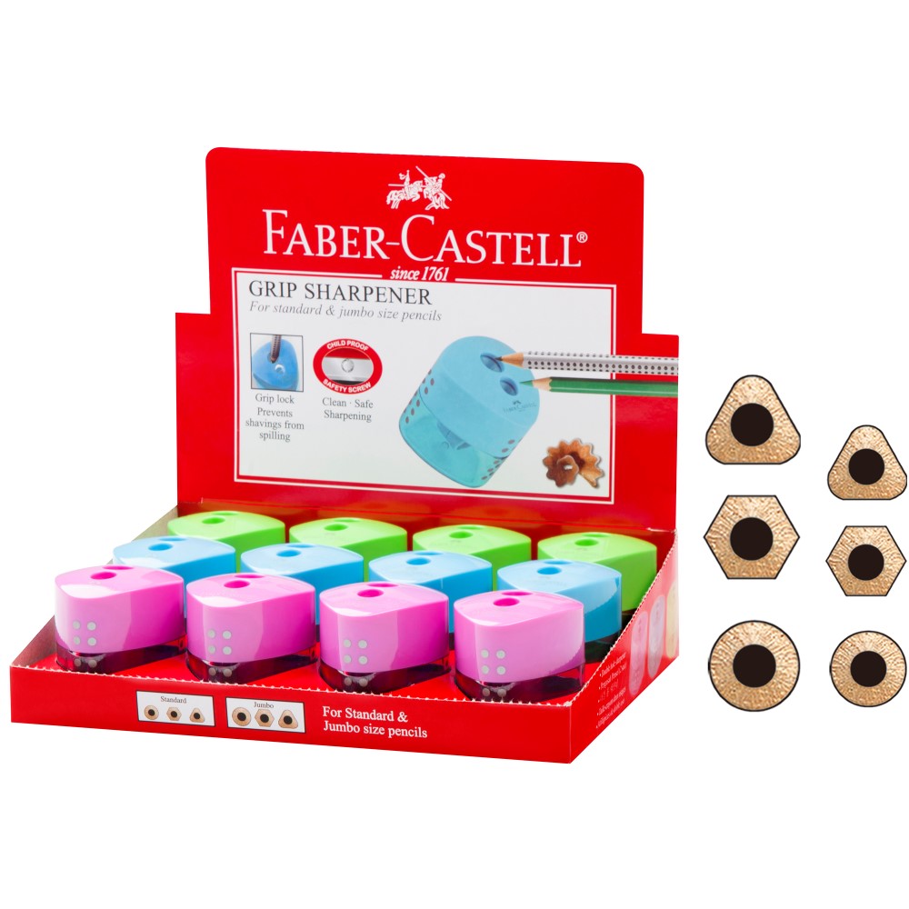 Faber-Castell Sharpener Grip Auto Double Fashion (Box 12)