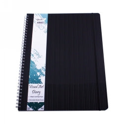 Quill Visual Art Diary A3 Premium Black 120-page 125GSM (Each)
