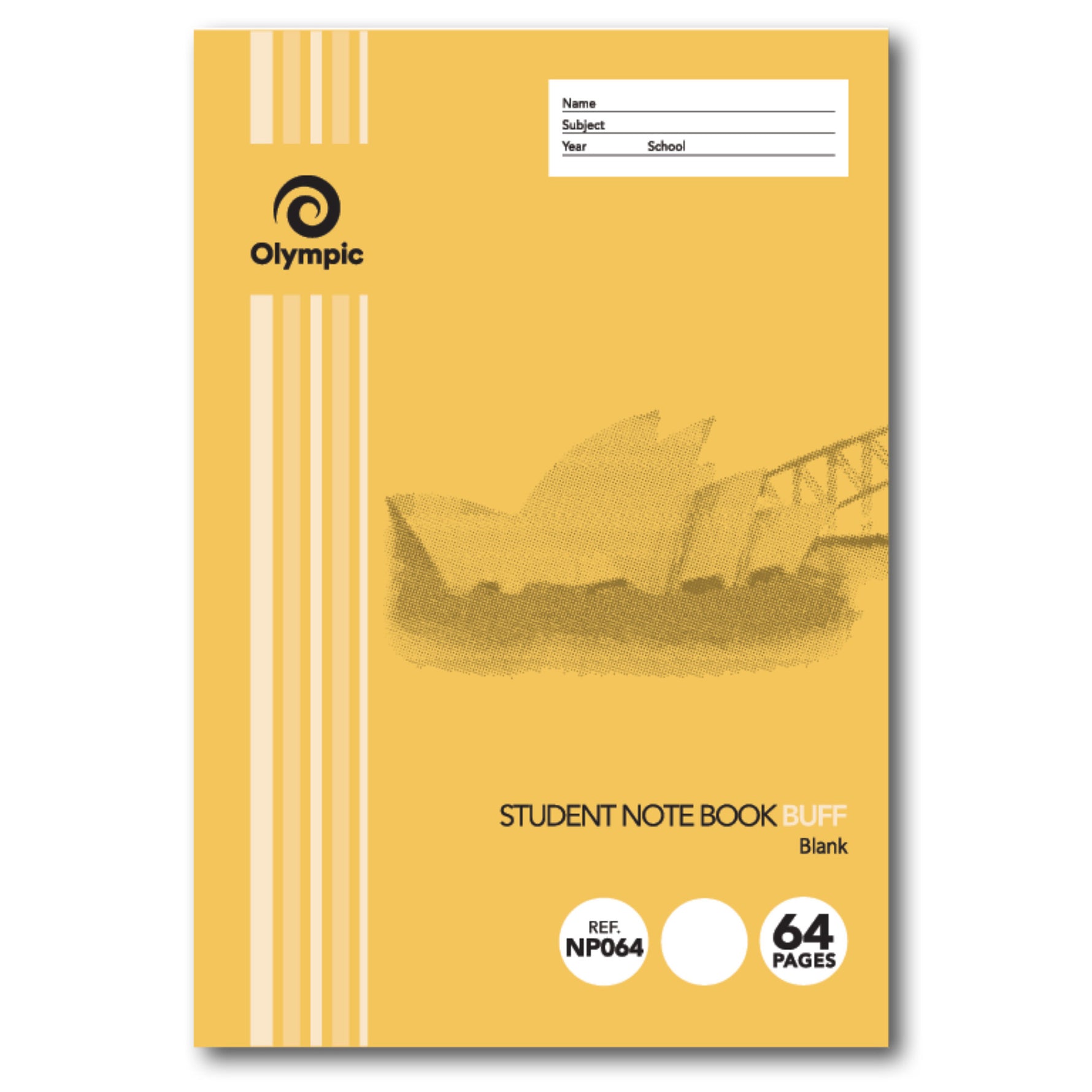 Olympic Student Exercise Book 250 X 175 64-page Blank (P) Buff (Pack 20)