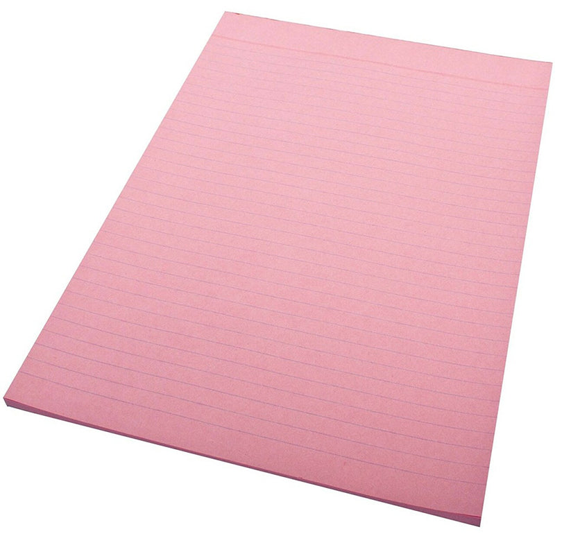 Quill Office Pads A4 Bond Ruled Pink 70GSM 70LF (Pack 10)
