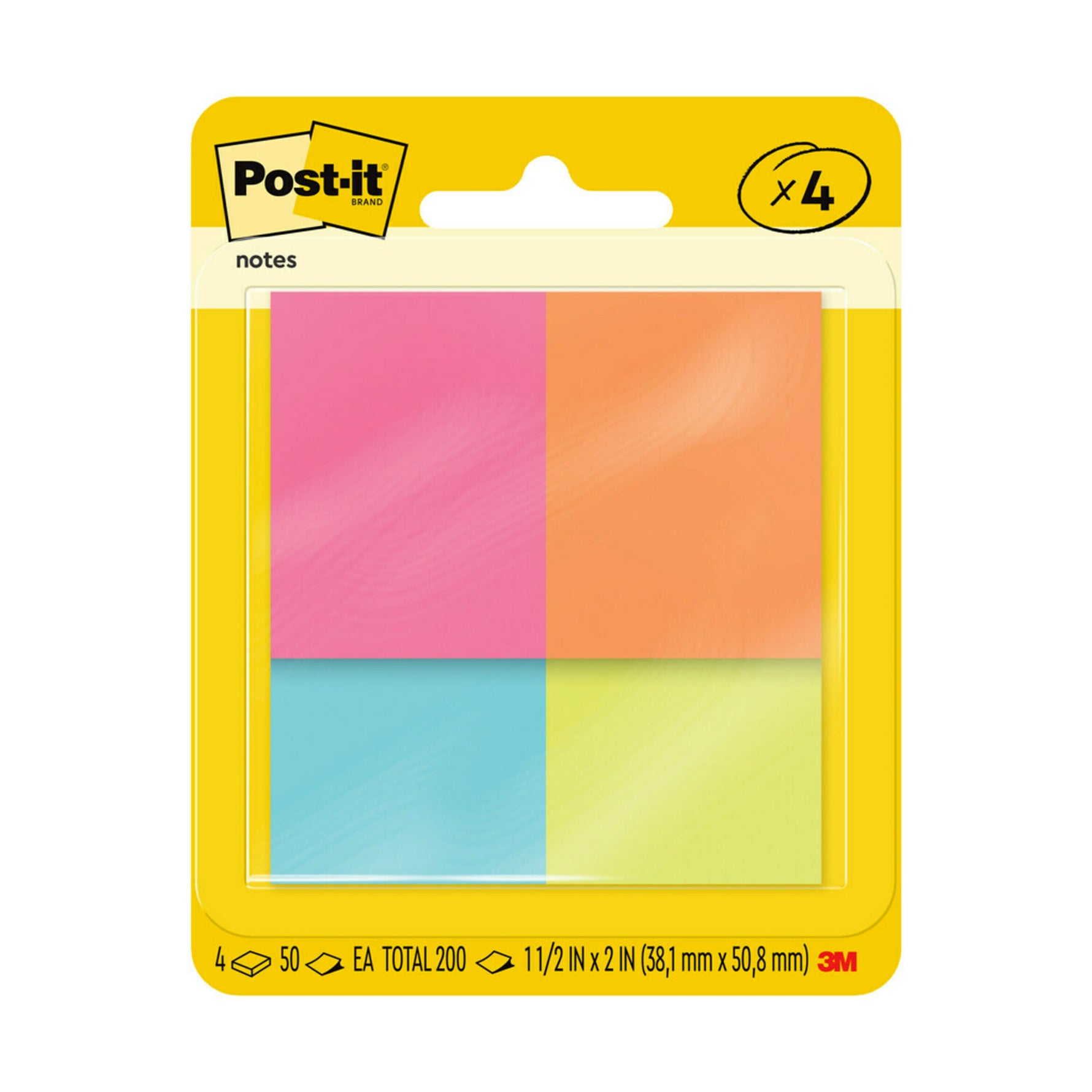 3M Notes 35x48mm 653-4AF Assorted Capetown (Each)