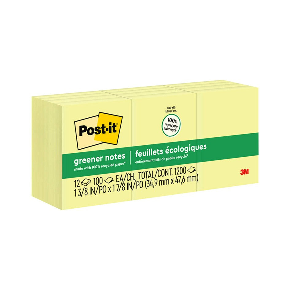 3M Notes 36x48 653-RP Recycled Yellow PK12