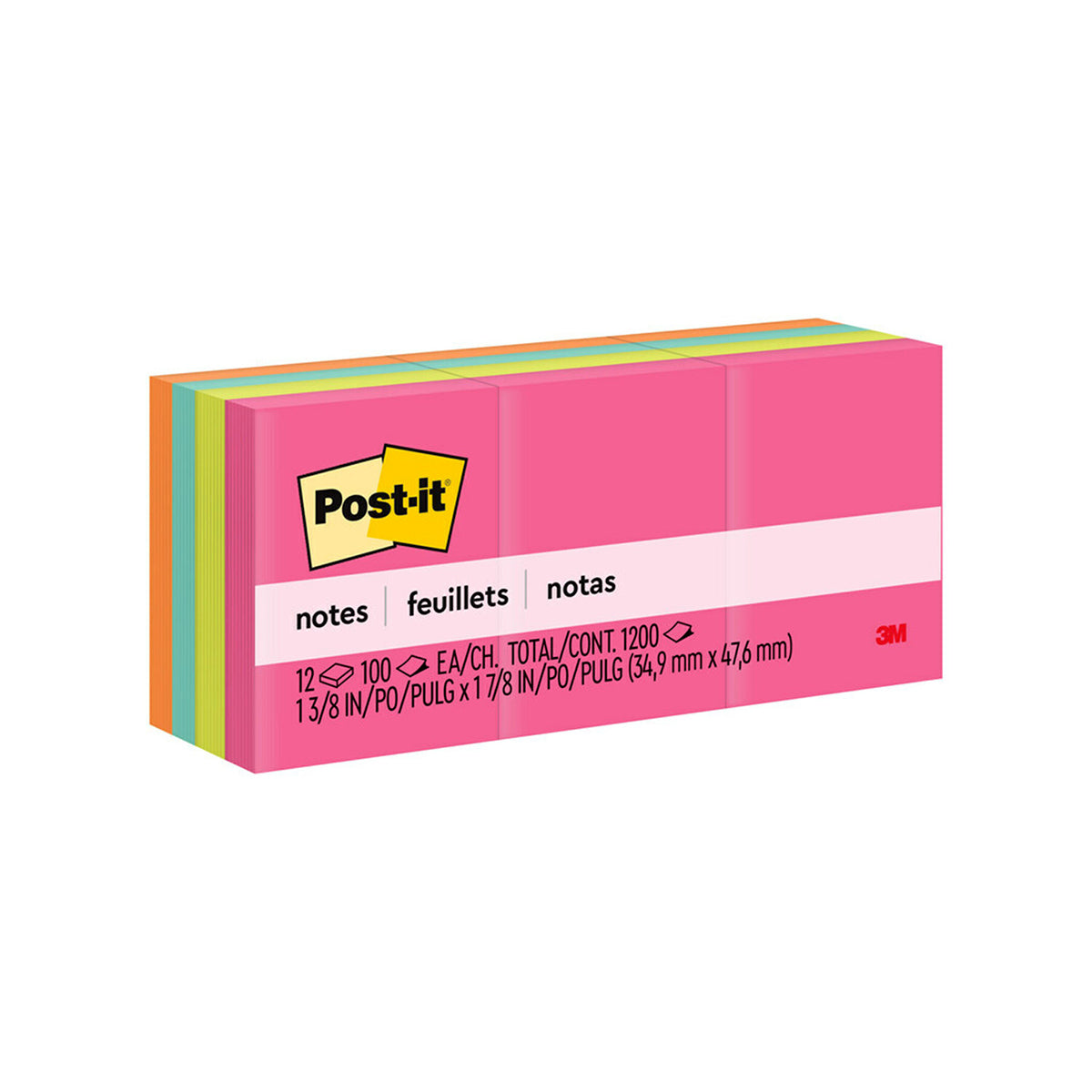 3M Notes 38x51mm 653AN CAPE/POPTI PK12 (Each)