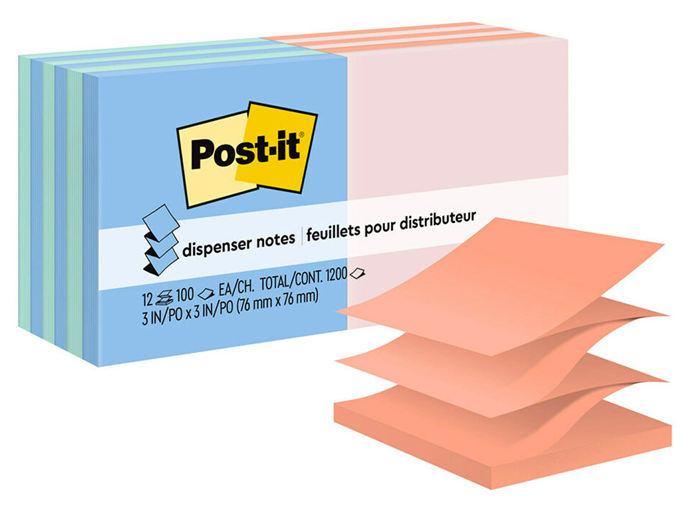 3M Notes Pop Up 76x76mm R330-U-ALT Capetown 2 Colours PK12 (Each)