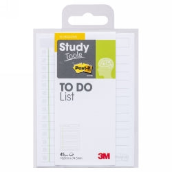 3M Notes 102x74.5mm Study Tools To Do List (Each)