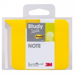 3M Notes 89x69mm Study Tools Note Yellow (Each)