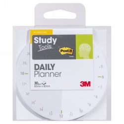 3M Notes 80x80mm Study Tools Daily Planner Round (Each)