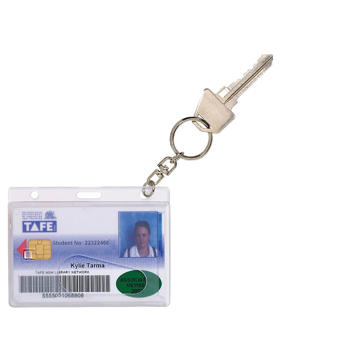 Marbig Id Holder Clear With Keyring (Pack 10)
