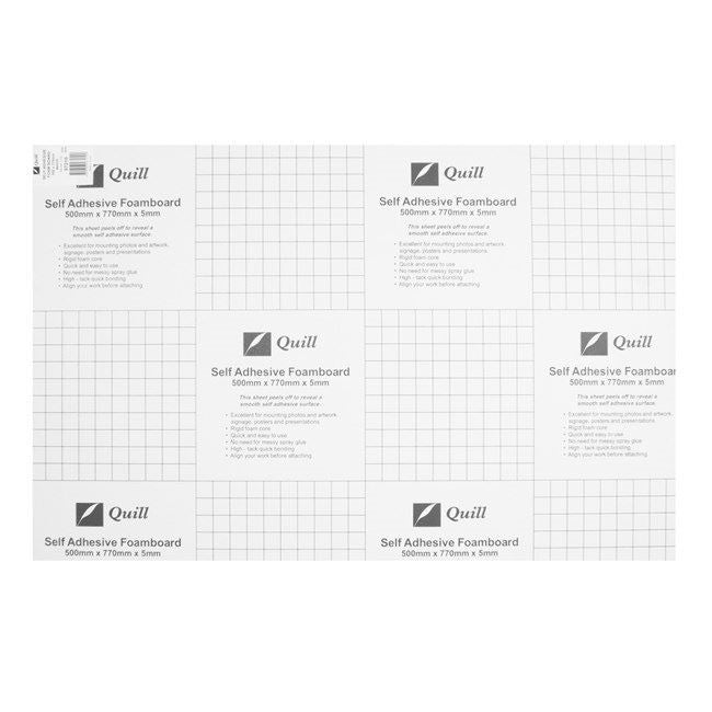 Foam Board 500x770 5mm Self Adhesive (5) (Pack )