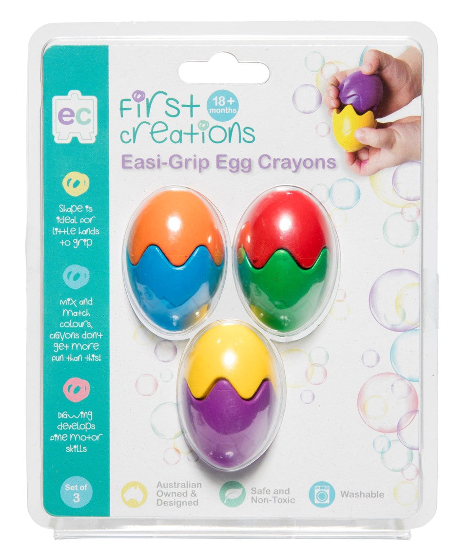 Crayons EASI-Grip First Creations Egg SET3 (Each)