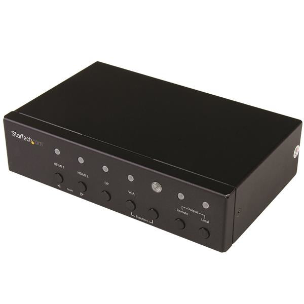 StarTech.com Multi-Input HDBaseT Extender with Built-in Switch - DisplayPort, VGA and HDMI Over CAT5e or CAT6 - Up to 4K