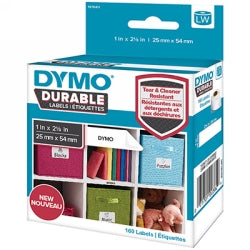 Dymo Label Labelwriter Durable 25mmx54mm Poly White PK160 (Each)