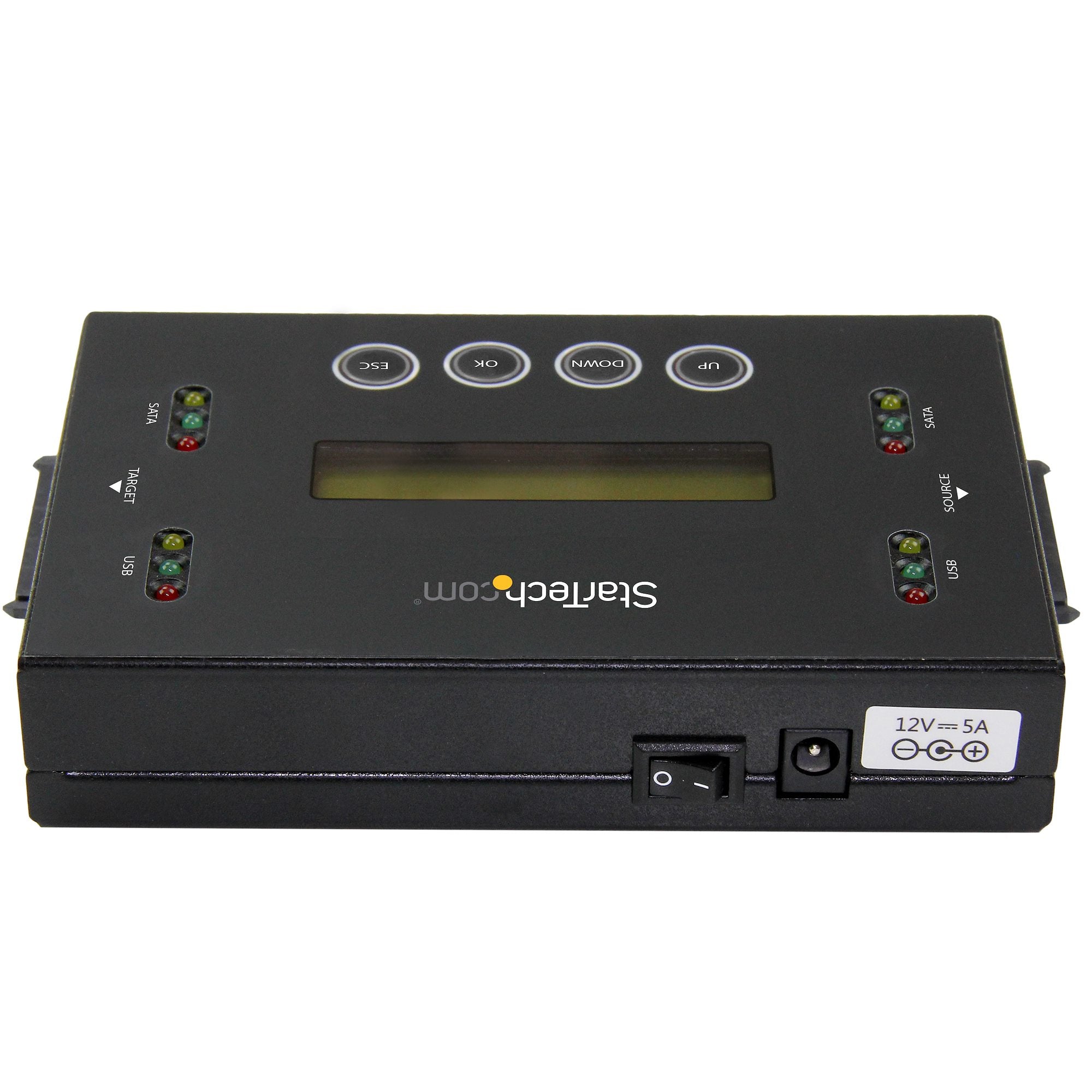 StarTech.com 1:1 Standalone Hard Drive Duplicator & Eraser, USB Thumb Drive and SATA HDD/SSD Disk Cloner & Eraser, LCD display, TAA Compliant, OS Independent