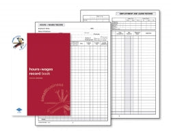 Hours & Wages Record Book Small Business (Each)