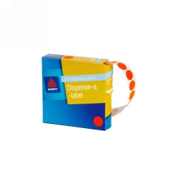 Avery Label Disp 14mm Orange Dot DMC14OR (Each)