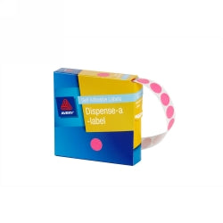 Avery Label Disp 14mm Pink Dot DMC14PK (Each)