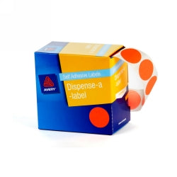 Avery Label Disp 24mm Orange Dot DMC24OR (Each)