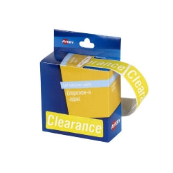 Avery Label Disp 64x19mm PRE-PRINTED Clearance Yellow PK250 (Each)