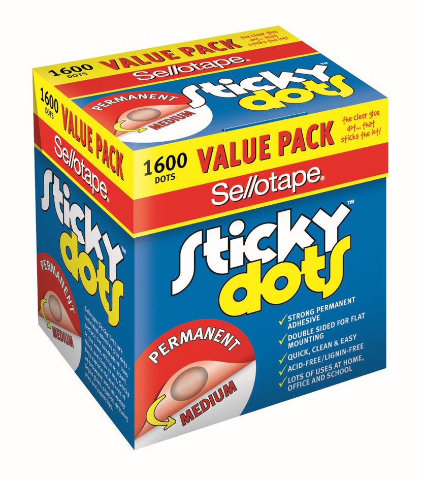 Sellotape Sticky Dot Sellotape Permanent PK1600 (Each)