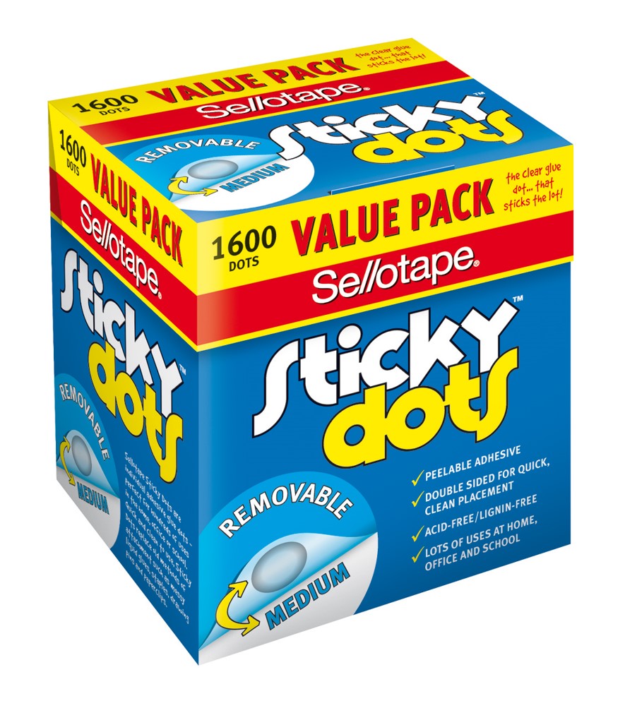 Sellotape Sticky Dots Sellotape Removable PK1600 (Each)