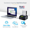 StarTech.com Single Bay Hard Drive Eraser, Standalone HDD/SSD Sanitizer, USB 3.0 to SATA II (3 Gbps), 9 Erase Modes, LCD Display, Secure Erase Hard Disk Sanitizer Dock, DB-9 Printer Port, TAA Compliant