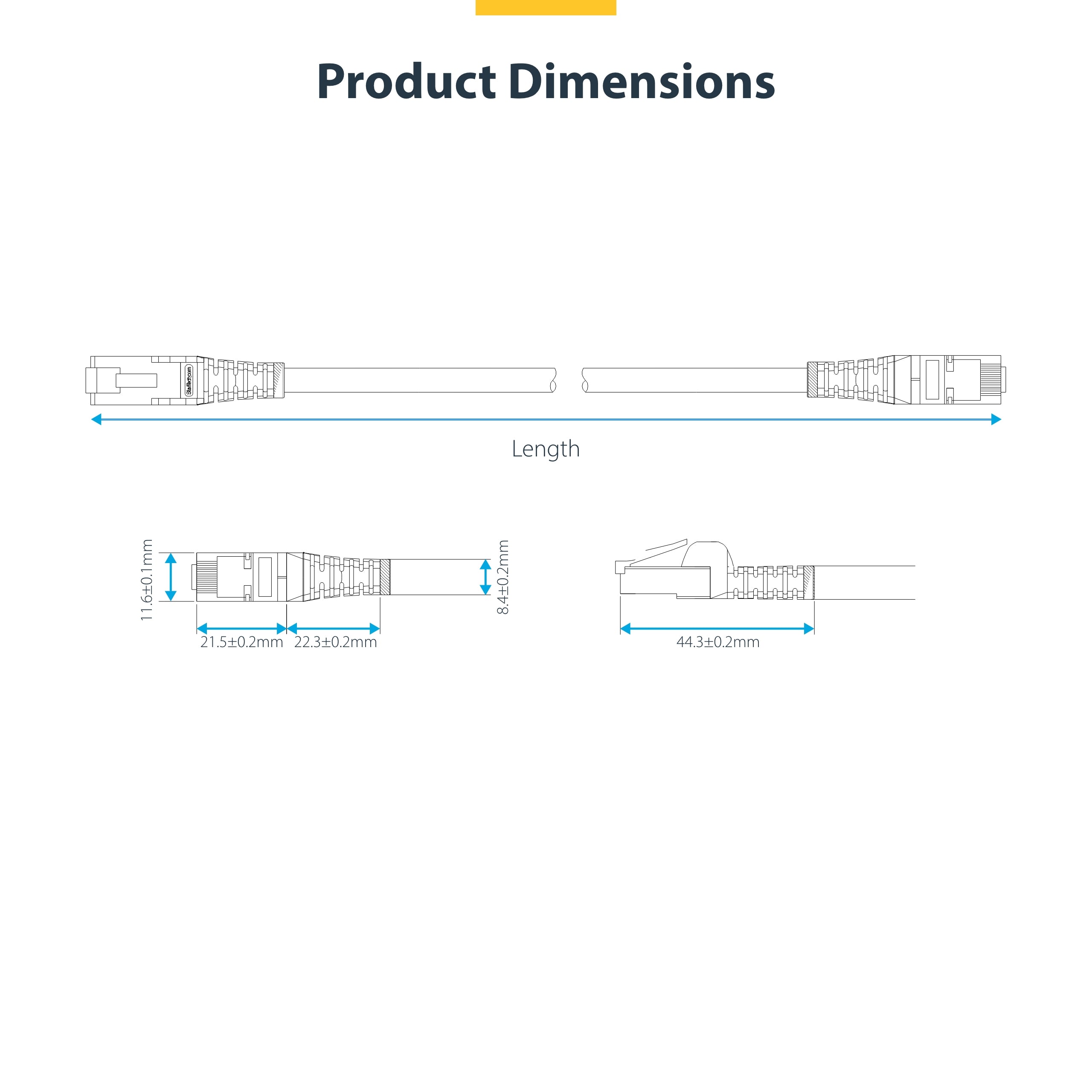 StarTech.com 1m Blue CAT8 Ethernet Cable, Snagless RJ45, 25G/40G, 2000MHz, 100W PoE++, S/FTP, 26AWG Pure Bare Copper Wire, LSZH, Shielded Network Patch Cord w/Strain Reliefs, Fluke Channel Tested