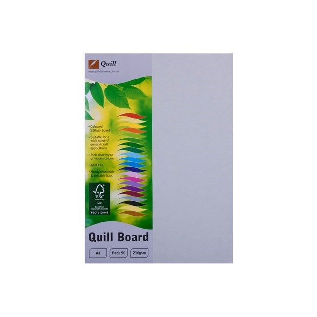 Quill Cardboard A4 210GSM Grey PK50 (Each)