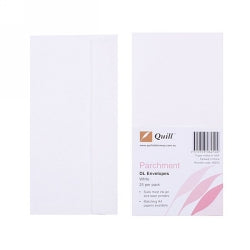 Quill Dl 90GSM Parchment White Ivory PK25 (Each)