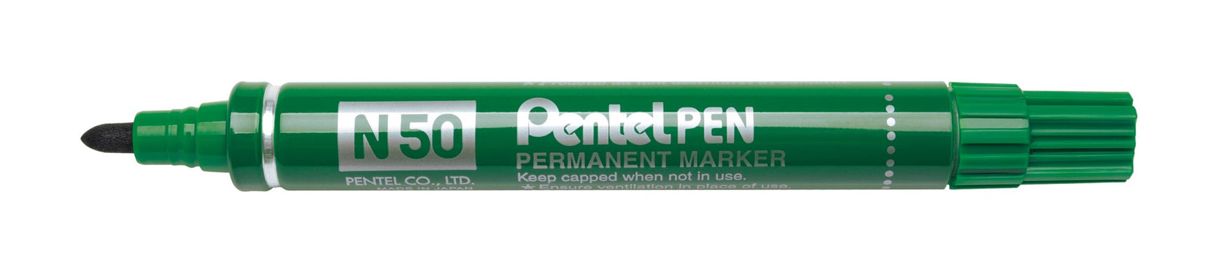 Pentel Marker N50 Permanent Bullet Green (Box 12)