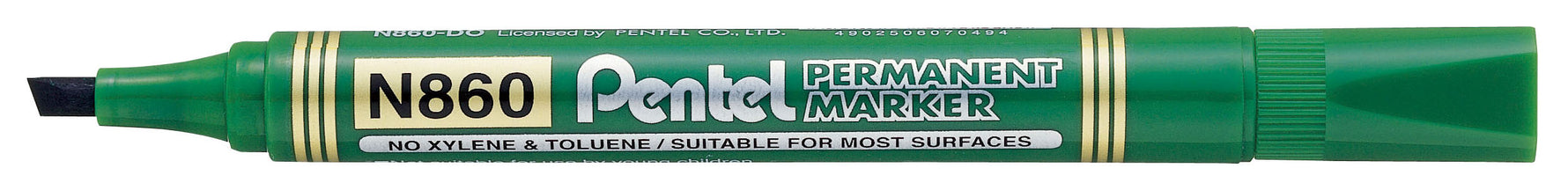 Pentel Marker Green Permanent Chisel (Box 12)