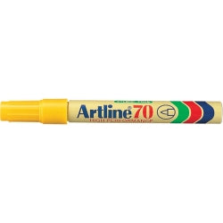 Artline Marker 70 Permanent 1.5mm Bullet Nib Yellow (Box 12)