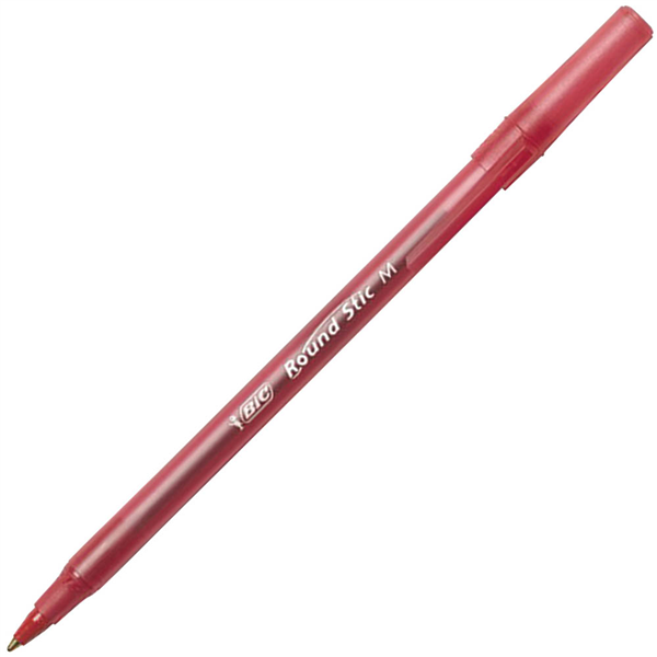 Bic Pens Round Stic Med Red 20118 (Box 12)