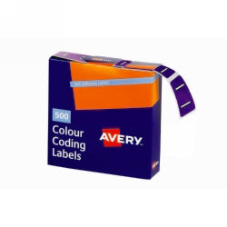 Avery Labels Colour Coding 25x38mm I Side Tab Purple Bx500 (Each)