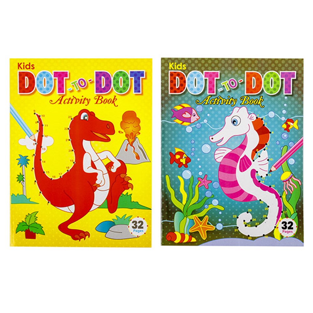 Colouring Book A4 Dot To Dot 4 Designs 32-page (Each)