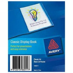 Marbig Display Book A4 Insert Front Cover Black 20P (Each)