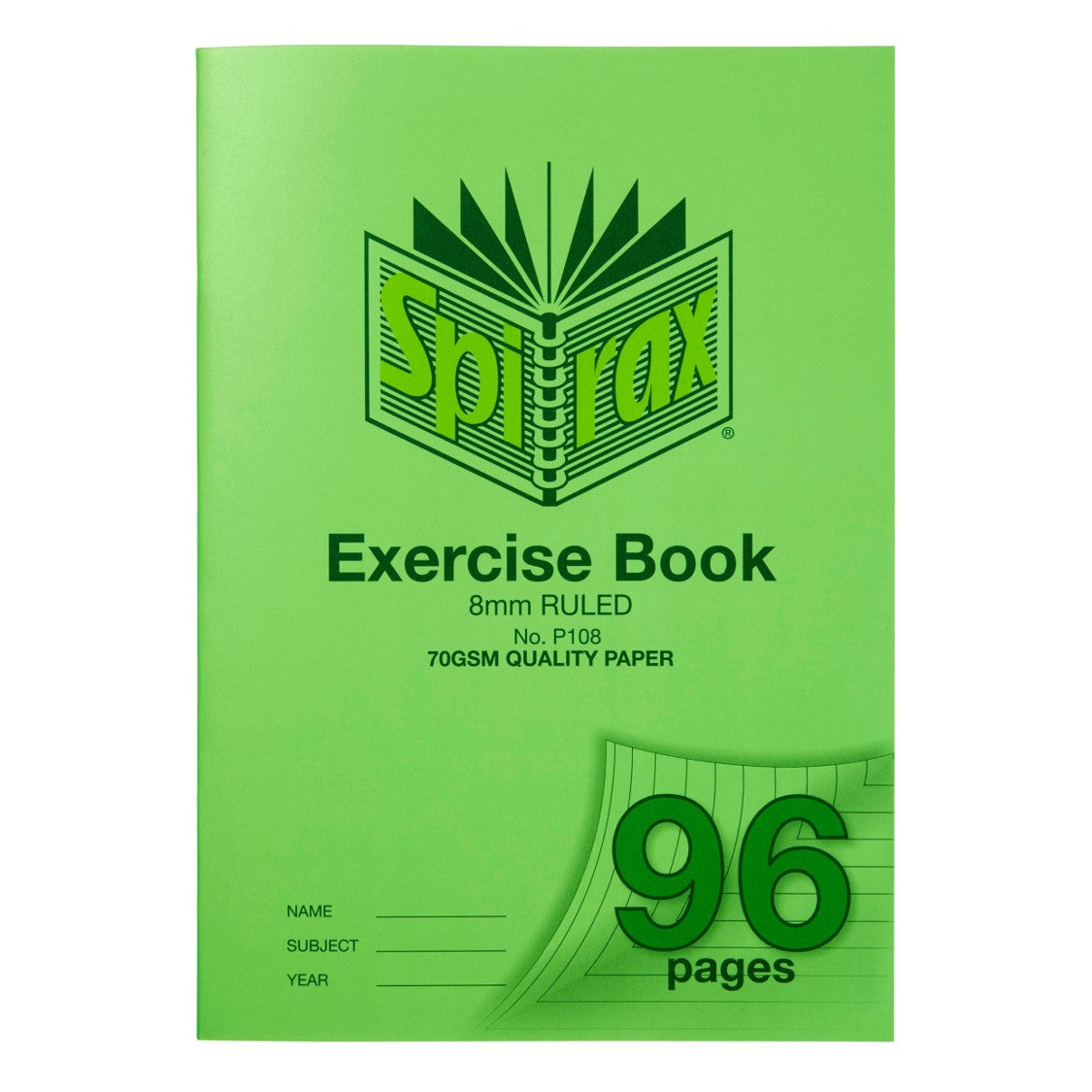 Exercise Book Spirax A4 P108 8mm Ruled 96-page (Pack 10)