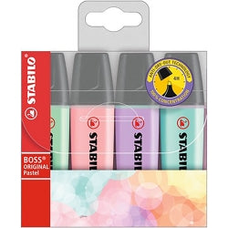 Stabilo Highlighter Boss Pastel Assorted WLT4 (Each)