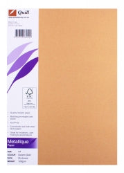 Quill Paper A4 Metallique Autumn Gold 120GSM PK25 (Each)
